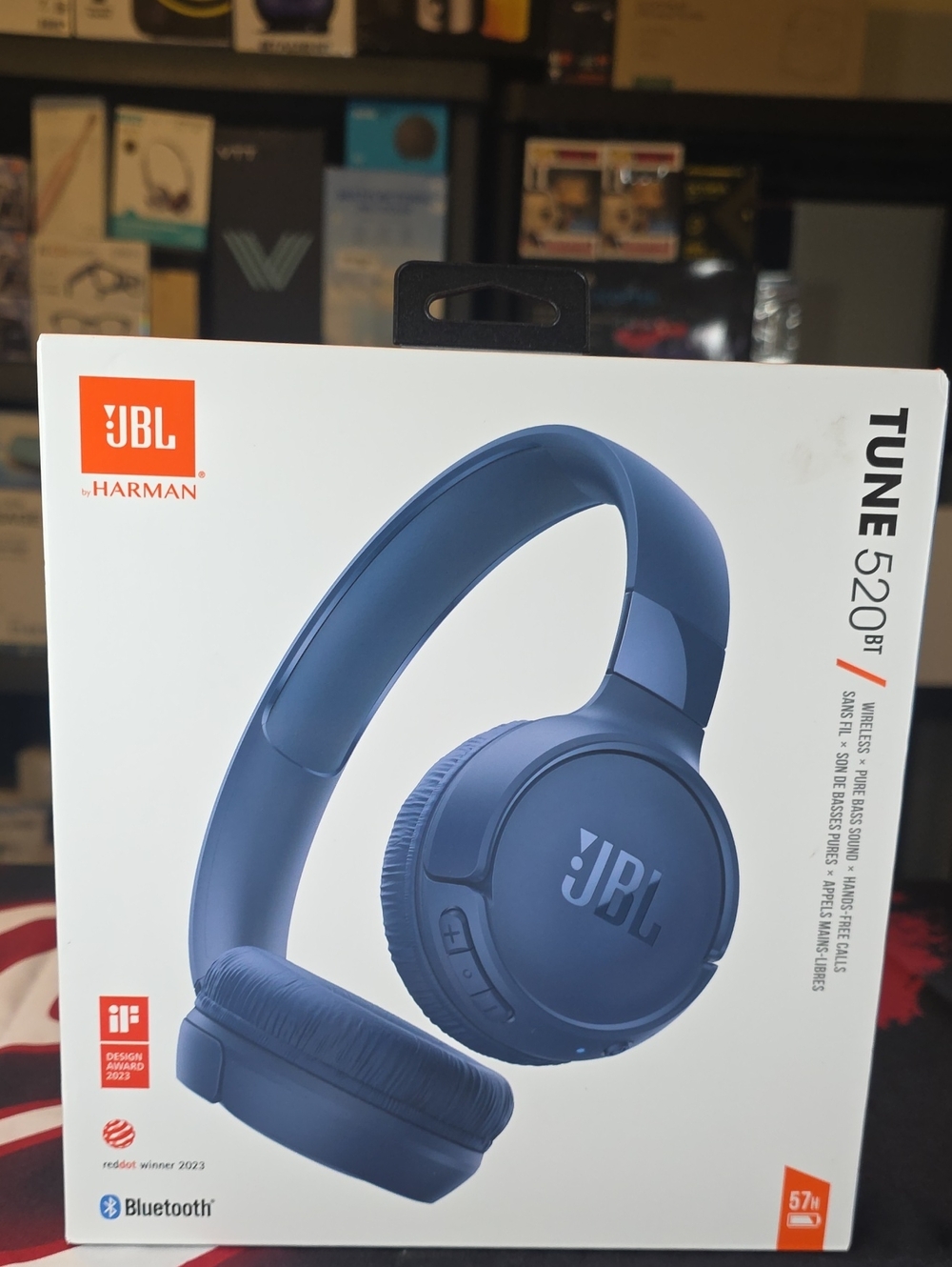 JBL Tune 520BT Wireless On-Ear Headphones - Blue Factory Sealed